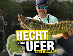 Hecht vom Ufer